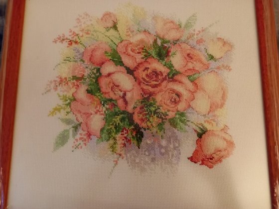 Работа «Пастельные розы»