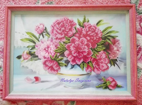 Работа «"Пионы в вазе"»