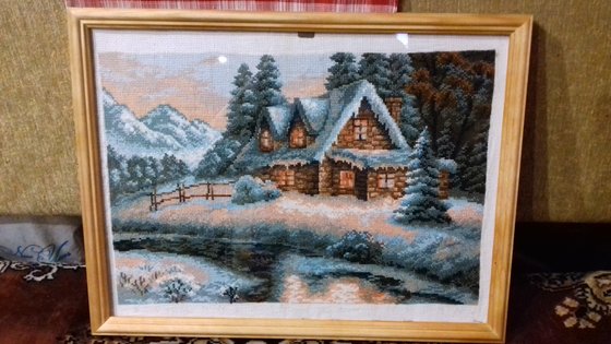 Работа «Зимний домик»