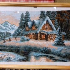 Работа «Зимний домик»