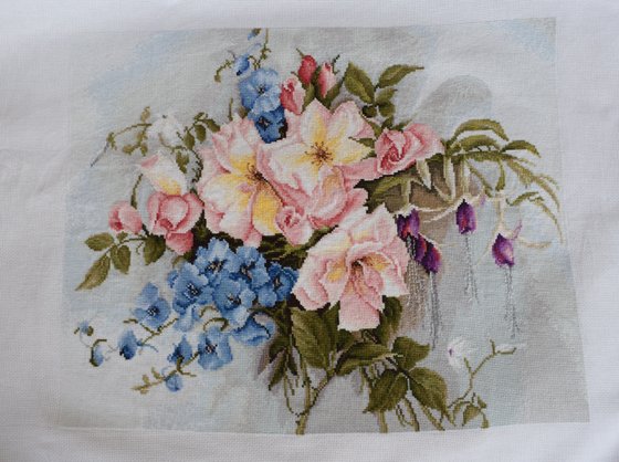 Работа «Букет с колокольчиками»