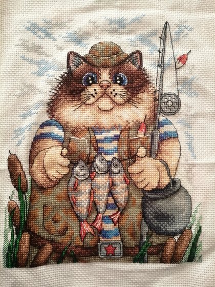 Работа «Кот рыболов»
