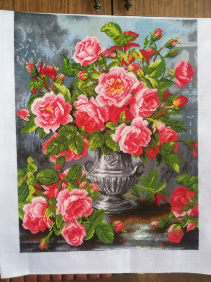 Работа «Букет розовых роз.»