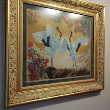 Работа «Журавли под персиковым деревом .»