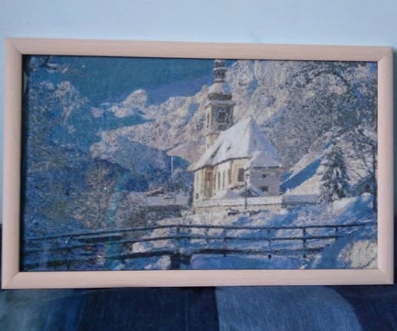 Работа «Горный зимний пейзаж»