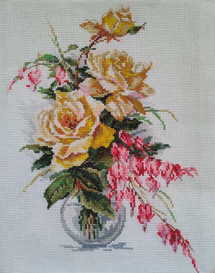 Работа «Желтые розы»