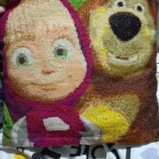 Работа «Подушка Маша и медведь»