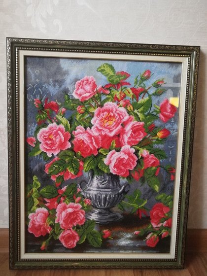 Работа «Букет розовых роз»