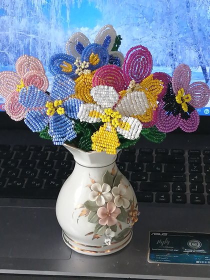 Работа «Анютины глазки»