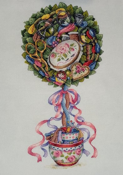 Работа «Топиарий радости вышивальщицы»