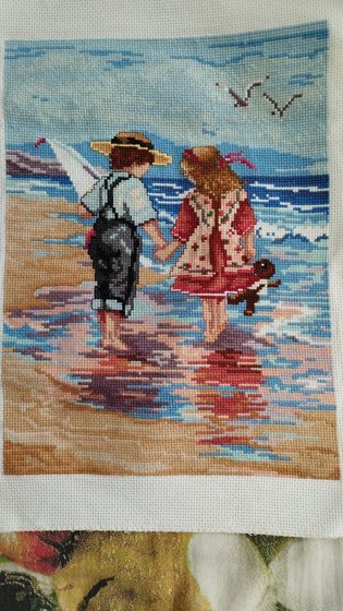 Работа «Дети на море»