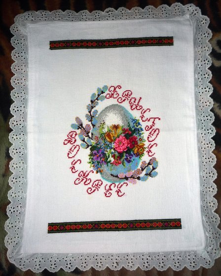 Работа «Покрывало на карзинку»