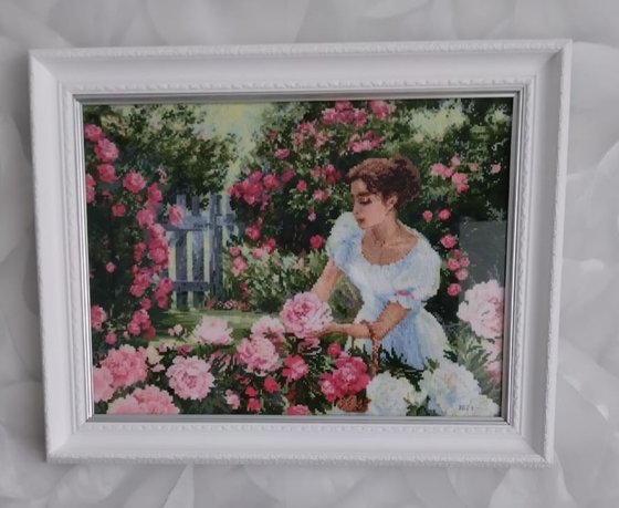 Работа «Девушка в саду.»