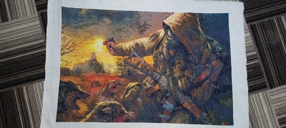 Работа «Вышита по мотивам сталкер.»