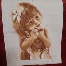 Работа «девочка с котенком»