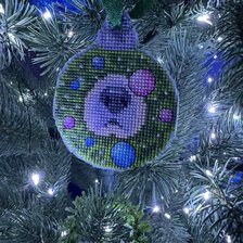 Работа «Чудный носик 🐶 на пластиковой канве»