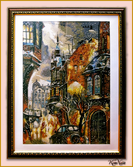 Работа «Снег в городе»