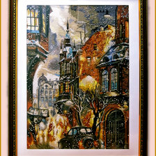 Работа «Снег в городе»