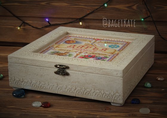 Работа «Шкатулка.Подарок для дочи.»