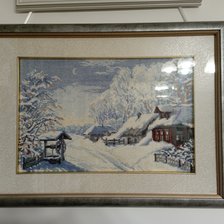 Работа «Зима в деревеньке»
