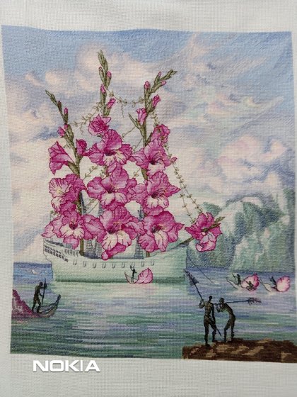 Работа «Корабль-гладиолус»