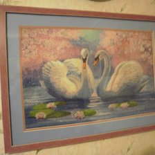 Работа «Лебединая верность(120 цветов)»