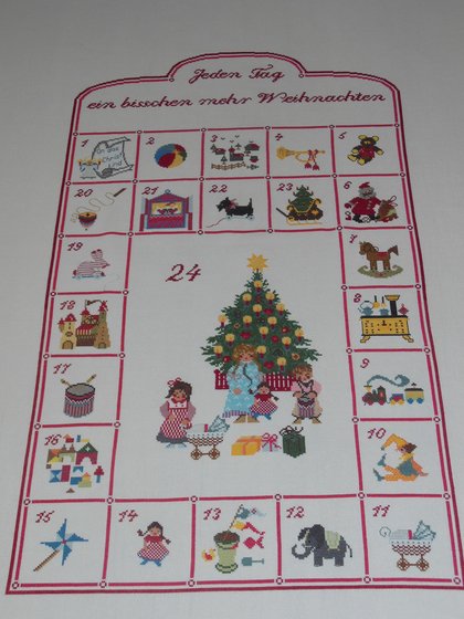 Работа «Скатерть Адвентскалендер (Предрождественский календарь)»