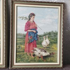 Работа «Девочка с гусями .  Маковский»