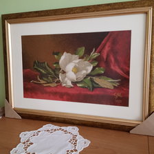 Работа «Magnolie na czerwonym aksamicie»