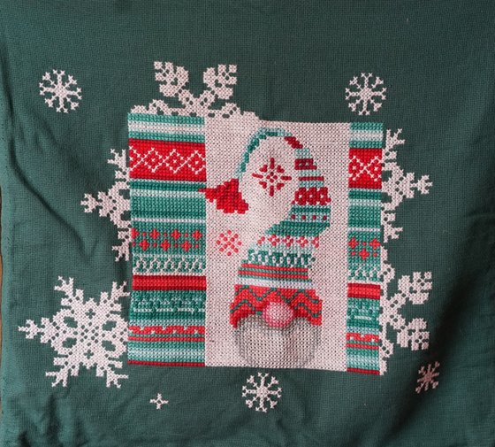 Работа «новогодняя  подушка»