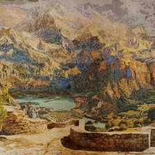 Работа «Пейзаж Развалины»