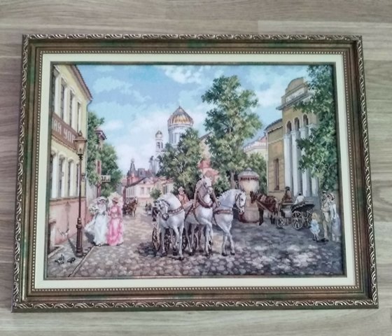 Работа «Храм и тройка лошадей»