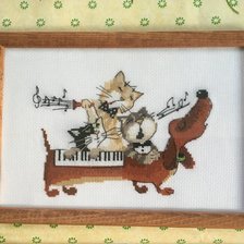 Работа «Коты музыканты»