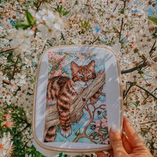 Работа «Сонный котенок»