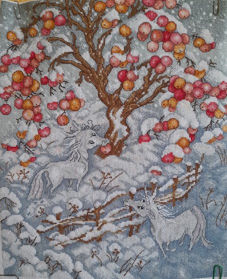 Работа «МП"Студия" "Сказка зимних единорогов".30×24»