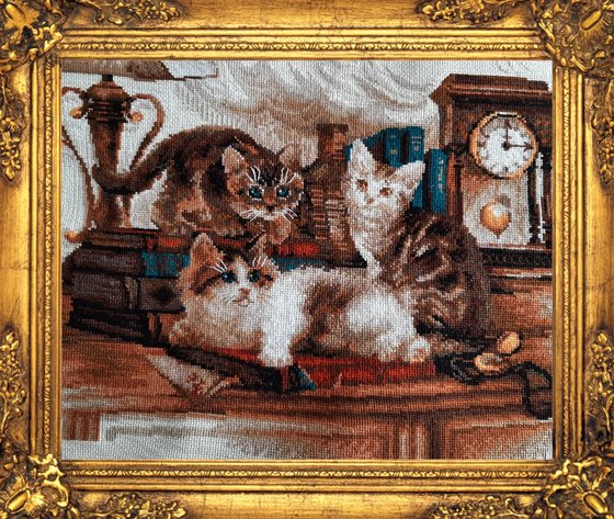 Работа «Натюрморт с котами»