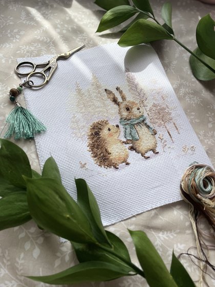 Работа «Сказки лета. Заяц и ежонок . Алиса»