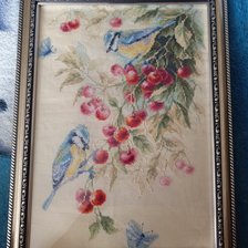 Работа «Синицы и вишня»