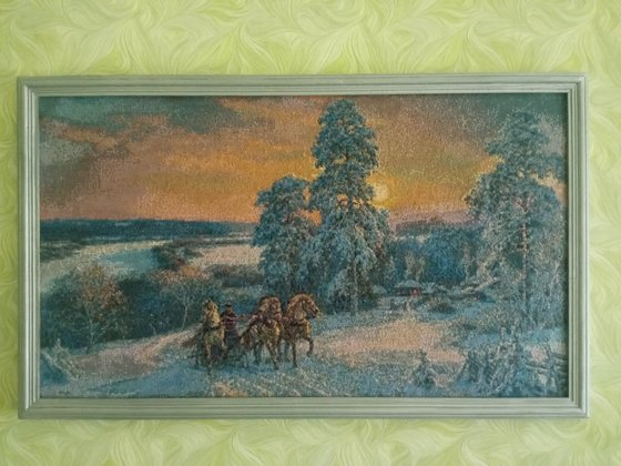 Работа «Зима, сумерки»