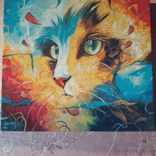 Работа «Радужный котик»