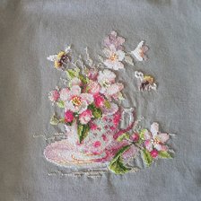 Работа «Шопер с яблоневым чаем от Чудесной иглы»