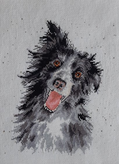 Работа «Забавная бордер колли от "Bothy threads".»