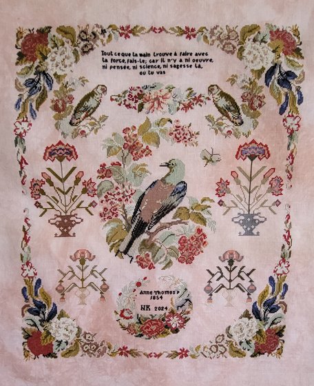 Работа «Семплер Anne Tomas 1854»