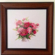 Работа «Акварельные пионы»