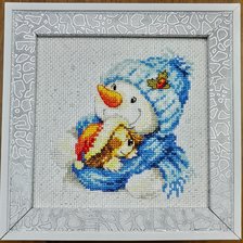 Работа «Снеговик с собачкой»