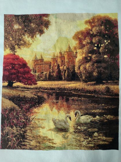 Работа «Замок с лебедями»