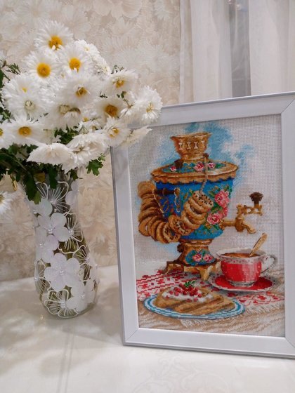 Работа «"Самовар" от Риолис. Вышивается шерстью.»