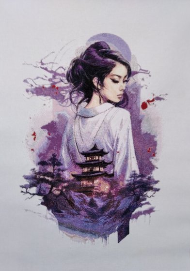 Работа «Этюд в сиреневых тонах»