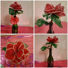 Работа «Роза из бисера»