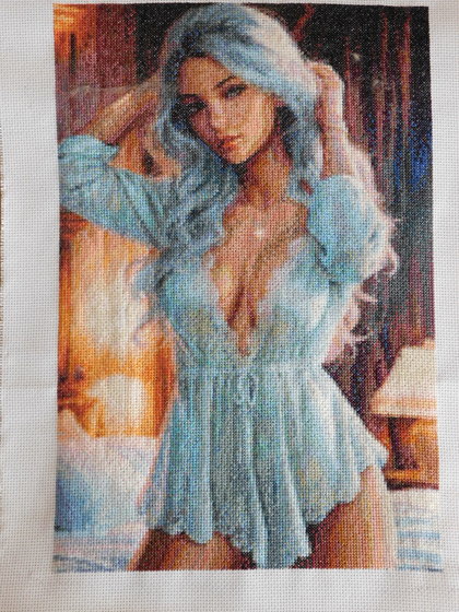 Работа «Девушка в пеньюаре»